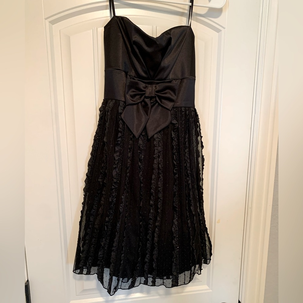 Strapless Short Black Dress Sz Small